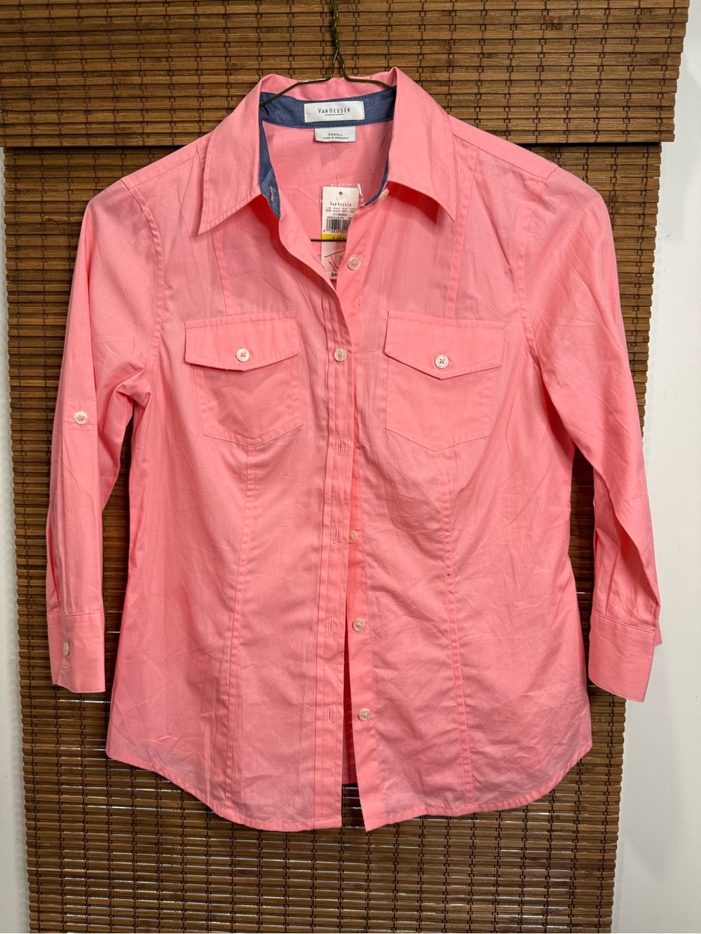 Van Heusen Coral Pink Button-Down Shirt